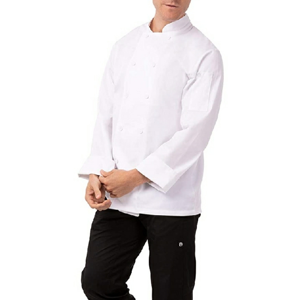 Chef Works uniform Size S unisex long sleeve White cook kitchen professional